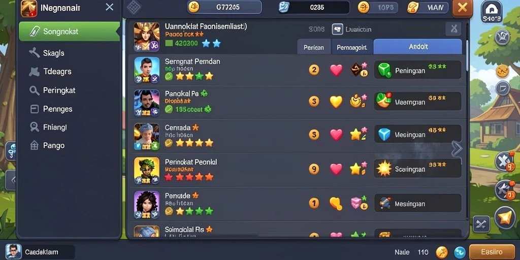 Tampilan antarmuka pengguna GOLTOGEL yang menarik.