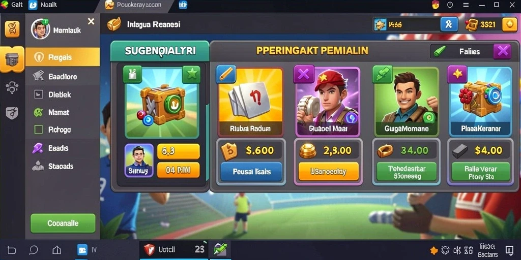 Screenshot menunjukkan tampilan awal permainan yang menarik.