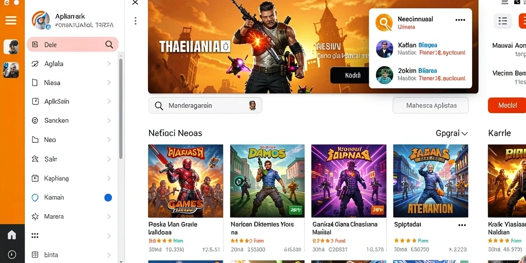 Tampilan utama aplikasi JKTWIN yang menawan.