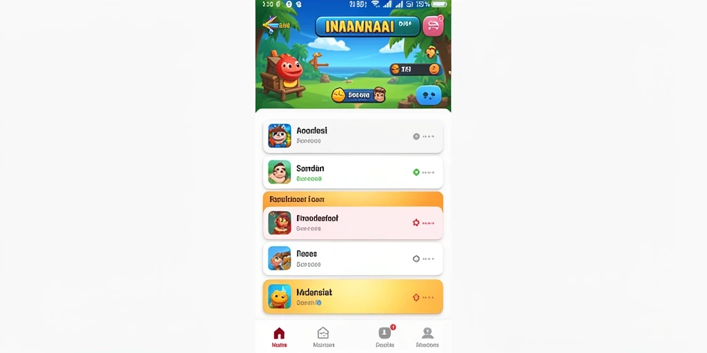 Antarmuka utama permainan KAGANDAN yang menawan.