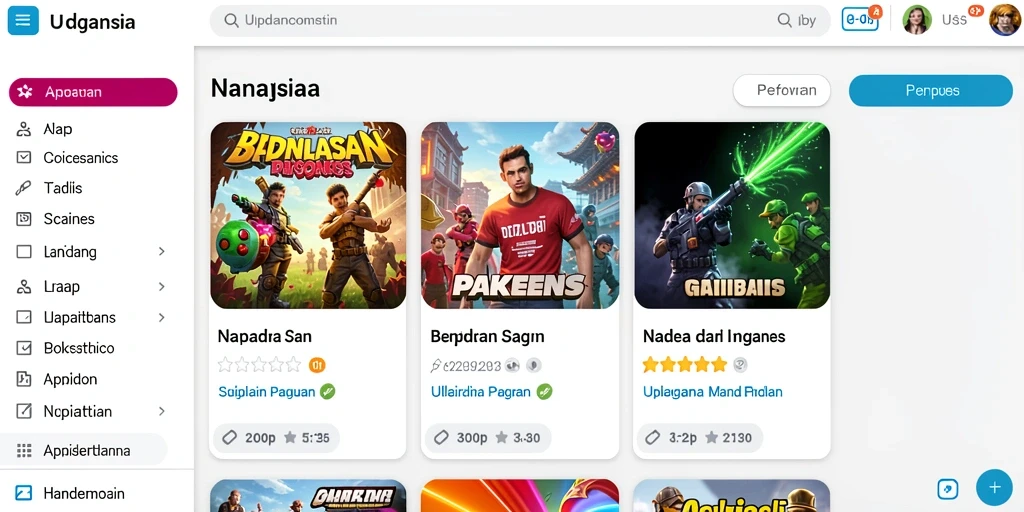 Tampilan awal yang menarik dan mudah dinavigasi.
